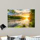 Sunset over River Forest Wall Decal