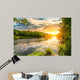 Sunset over River Forest Wall Decal