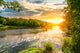 Sunset over River Forest Wall Decal