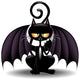 Halloween Bat Cat Cartoon Wall Decal