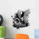 Grunge Winged Music Wall Decal