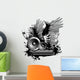 Grunge Winged Music Wall Decal