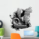 Grunge Winged Music Wall Decal