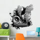 Grunge Winged Music Wall Decal