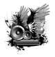 Grunge Winged Music Wall Decal