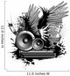 Grunge Winged Music Wall Decal
