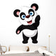 Posing Cartoon Panda Wall Decal