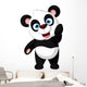 Posing Cartoon Panda Wall Decal