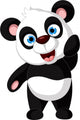 Posing Cartoon Panda Wall Decal