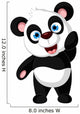 Posing Cartoon Panda Wall Decal