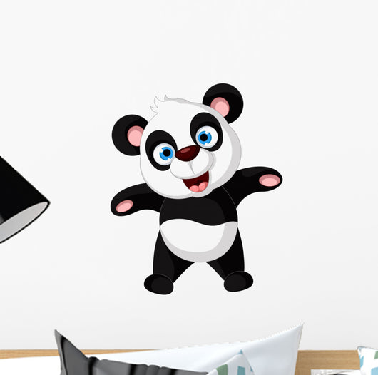 Standing Cartoon Panda Wall Decal