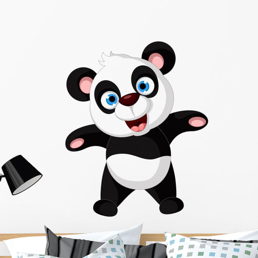 Standing Cartoon Panda Wall Decal