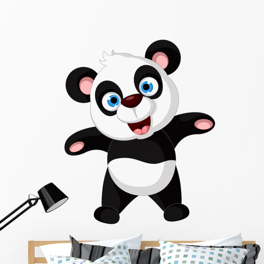 Standing Cartoon Panda Wall Decal