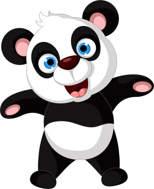 Standing Cartoon Panda Wall Decal
