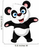 Standing Cartoon Panda Wall Decal