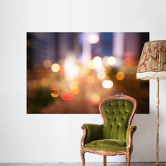 Blurred Night Lights Hong Wall Decal
