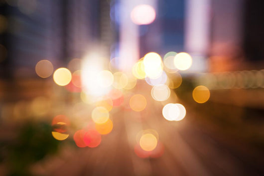 Blurred Night Lights Hong Wall Decal