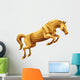Golden Horse Jumping Wall Decal