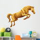 Golden Horse Jumping Wall Decal