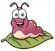 Vector Illustration Cartoon Worm Wall Decal