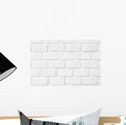 White Stone Brick Wall - Wall Decal