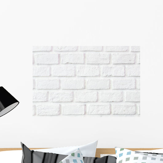 White Stone Brick Wall - Wall Decal