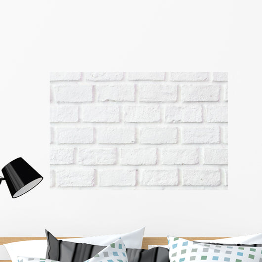 White Stone Brick Wall - Wall Decal