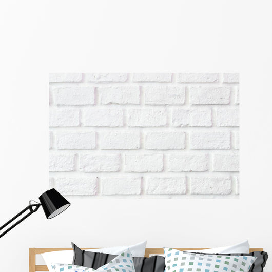 White Stone Brick Wall - Wall Decal
