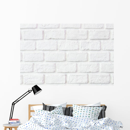 White Stone Brick Wall - Wall Decal