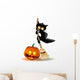 Halloween Cat Cartoon and Wall Decal