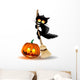 Halloween Cat Cartoon and Wall Decal