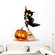 Halloween Cat Cartoon and Wall Decal