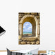 Stone Window Overlooking the Ocean Wall Decal