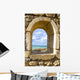 Stone Window Overlooking the Ocean Wall Decal