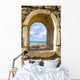 Stone Window Overlooking the Ocean Wall Decal