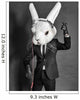 Rabbit DJ Black Suit Wall Decal