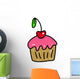 Pink Cherry Cupcake Wall Decal