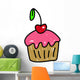 Pink Cherry Cupcake Wall Decal