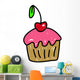 Pink Cherry Cupcake Wall Decal