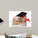 Grad Hat with Diploma Wall Decal