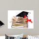 Grad Hat with Diploma Wall Decal
