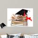 Grad Hat with Diploma Wall Decal