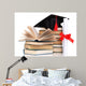 Grad Hat with Diploma Wall Decal