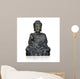 Figure Buddha White Wall Decal