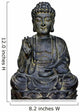 Figure Buddha White Wall Decal