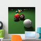 Billiards Game with Cubic Wall Decal