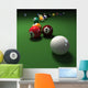 Billiards Game with Cubic Wall Decal