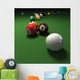Billiards Game with Cubic Wall Decal