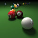 Billiards Game with Cubic Wall Decal