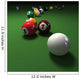 Billiards Game with Cubic Wall Decal